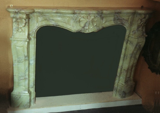 Onyx Marble, reproduced in oils on this plaster fire surround.