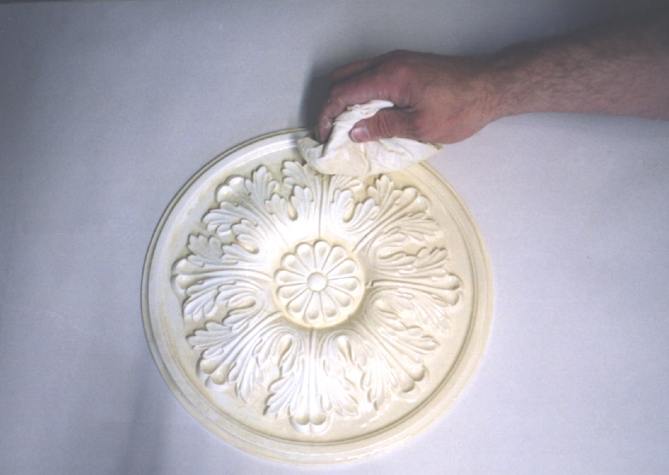 Wiping Back - a ceiling centre rose
